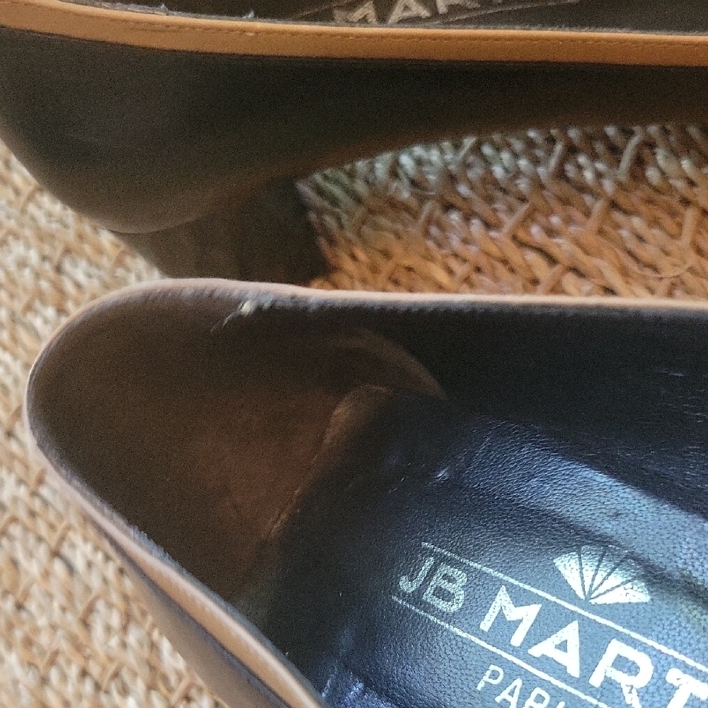 Jb Martin Paris Elegant Black And Tan Leather Blo… - image 6